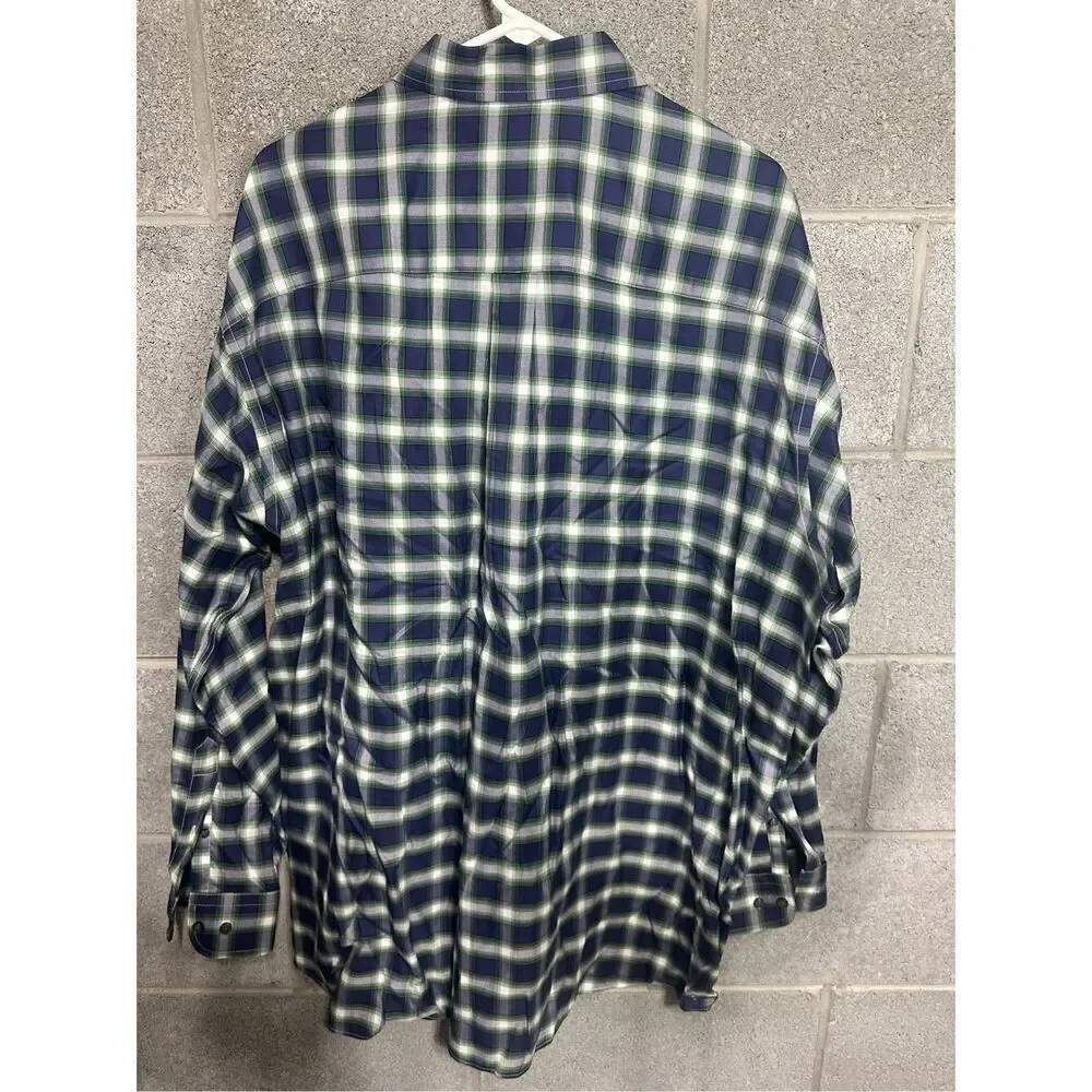 JoS.A.Bank Traveler Long Sleeve Button Down Plaid Shirt Men's 2X